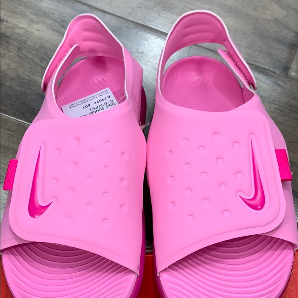 NIKE SUNRAY ADJUST 5 (GS/PS) Psychic Pink/Laser - Picture 11 of 16